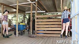 bffs tease cock of a horny lad in hardcore fucking