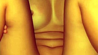 Shaved wife moans during intimate orgasm with pulsing pussy