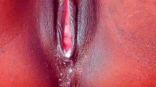 African MILF indulges in cuckold threesome, taking monster cock anally while husband watches