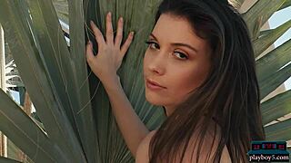 Petite Canadian MILF Strips Bikini in Stockings