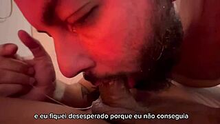 does the bearded man suck 41 cocks in blowjobs?