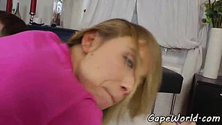 Euro Amateur Spreads Tight Asshole Gaping