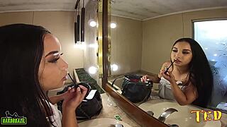 Brazilian teen Safyra Safi with giant butt gets wild behind scenes