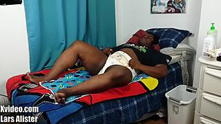 diaper wetting training with ebony babe