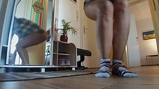 enjoy no panties prank for delivery guy 😜