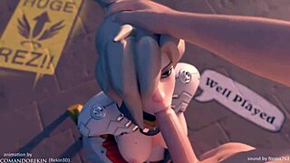 compilation of mercy from overwatch in german anime hentai style