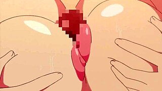 in this anime hentai story, a sexy girl with big ass takes a monster cock in her ass