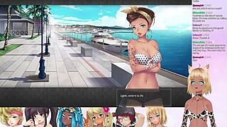 Vtuber Lewdneko plays HuniePop 2 double date part 2 with some interesting choices 😊