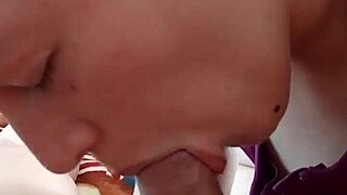 She is learning to suck cock with bold intensity.