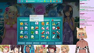 Vtuber Lewdneko plays HuniePop 2 double date part 2 with some interesting choices 😊