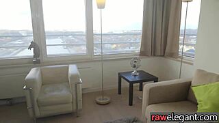 busty european maid in uniform gets her pussy drilled by big black cock close up