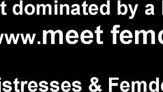 Bound in Bondage, Asian Femdom Uses Toys for Interracial BDSM Chastity