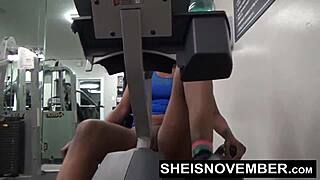 Msnovember Feels Excited In Rough Public Sex With Stranger In Gym