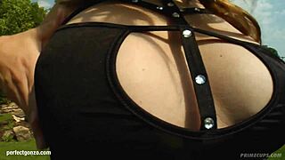 Big boobs judith poses for gonzo style photoshoot on prime cups