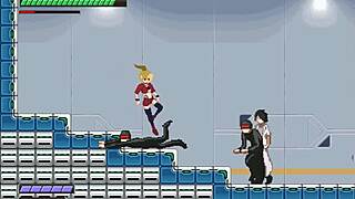 Cute blonde engages in hentai sex with men in a new erotic hentai game