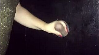 yo, bored wife banging multiple guys at the glory hole, wanna watch her take it all?