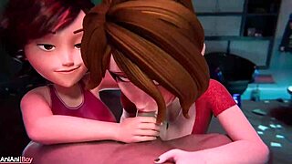 Beautiful women in their prime in a hot animated scene.