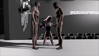 Fallout 4 fashion show featuring teen brunette in number 202