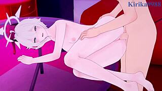 hatami erika and nakatsukasa kirino having intense sex in blue archive hentai?