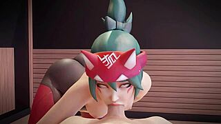 Kiriko Overwatch Porn Compilation with Raw Sound Action