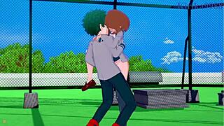 Ochako and Izuku in intense hentai sex