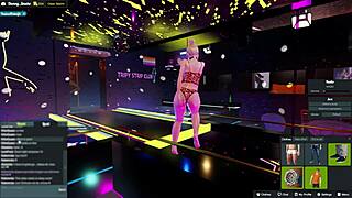 Yessicahotwife is dancing in the night club