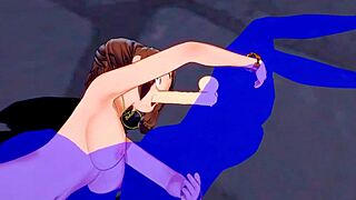 my hero academia hentai with uraraka giving armpitjob and blowjob in wild japanese anime porn.