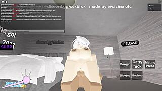 Roblox porn features slut with big tits riding big black cock in cowgirl