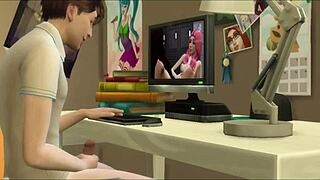 Mi Madrastra De Grandes Tetas Y Culo Me Descubre Masturbandome Frente A La Computadora Me Regaña Y Termino Perdiendo La Virginidad Con Ella Mientras Mi Papá Esta Trabajando - Milf