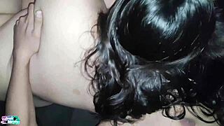 I Suck My Neighbor While He Watches Porn And Records, Then He Fucks Me Doggystyle