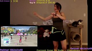 alinity performs a sexy dance with her ass and tits