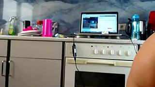 Sexydeas Shows Off Her Sensational Ass In The Kitchen While Masturbating