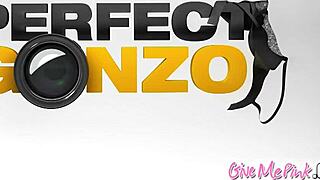 Givemepink Brunette Babe Masturbates Her Delicious Pussy With Dildo!