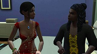 Indian stepmother goes to her stepsons room to apologize for arguing with him because he caught him masturbating.