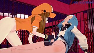 may and bridget intense sex and anal sex in guilty gear strive hentai