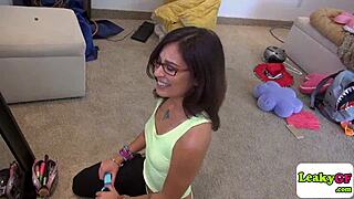 petite kacie castle sucks monster cock before hard fucking