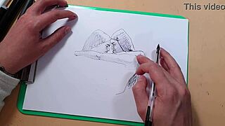 Two Beautiful Girls in a Quick Sketch