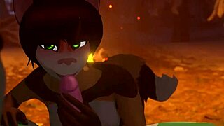 Yo, watch this furry hottie suck hard!