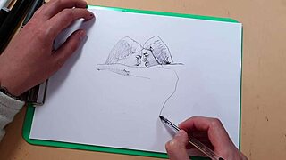 Two Beautiful Girls in a Quick Sketch