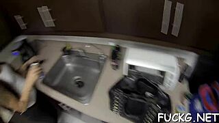 Petite 18+ teen riding guy's cock on hidden cam