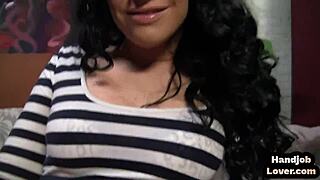 damn! pov babe with medium boobs talks dirty while rubbing pussy