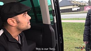 uh, cigarette break turned wild, shy redhead banged by stranger in van