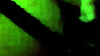 Tranny uses strapon for hardcore fucking, cumming hard with huge tits.