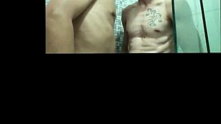 Intense bareback gay fuck at friends' house party ends with cumshots