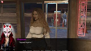 Russian MILF Myriam in Outdoor Rough Costume Play with Big Tits