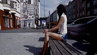 Russian slut opens legs for rough licking and fingering