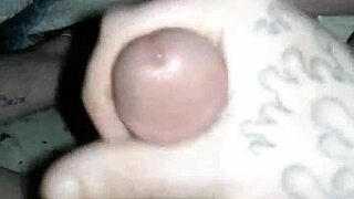 guy masturbates his cock until he cums hard