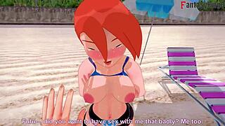 i watched grown gwen tennyson have bikini sex on the beach, it was hot.