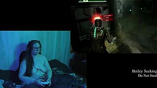 Naked Brunette Plays Deadspace Part 6