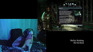 Naked Brunette Plays Deadspace Part 6